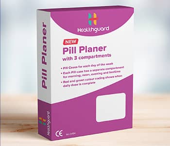 healthguard pill box design mockup